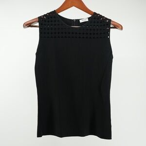 Akris punto Black Minimalist Sleeveless Top